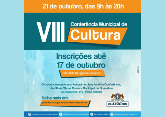 VIII Conferência de Cultura de Guarulhos acontecerá no próximo dia 21
