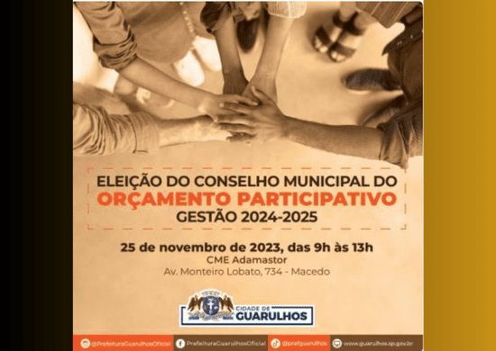 Eleição do Conselho do OP 2024-2025 acontece neste sábado