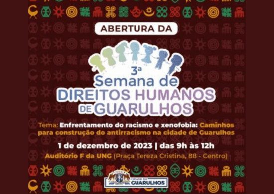 Guarulhos promove a 3ª Semana de Direitos Humanos a partir desta sexta-feira