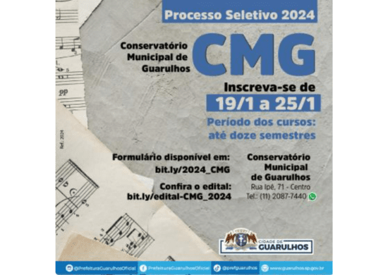 Prefeitura prorroga inscrições para os cursos de música do Conservatório Municipal