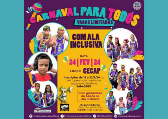 Inscrições gratuitas para o desfile na ala inclusiva do bloco Jacaré de Teta começam dia 15
