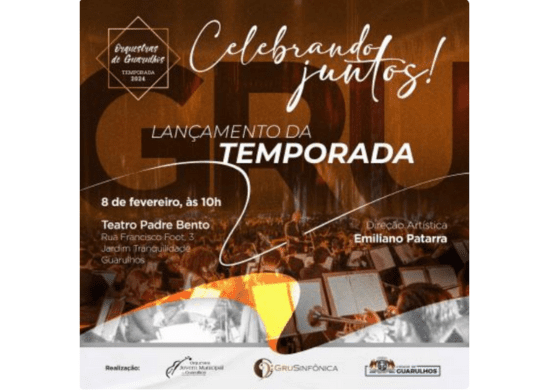 Lançamento da temporada 2024 das Orquestras de Guarulhos acontece nesta quinta-feira
