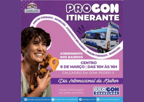 Procon Itinerante atende no calçadão da rua Dom Pedro II no Dia Internacional da Mulher
