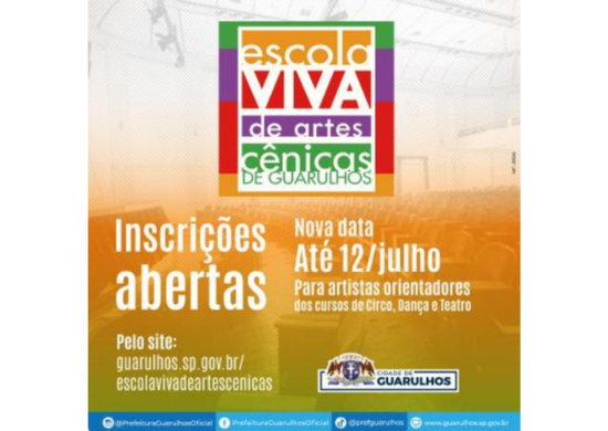 Prefeitura prorroga inscrições de artistas orientadores para a Escola Viva de Artes Cênicas