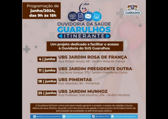 UBS Jardim Rosa de França recebe a Ouvidoria Itinerante nesta terça-feira