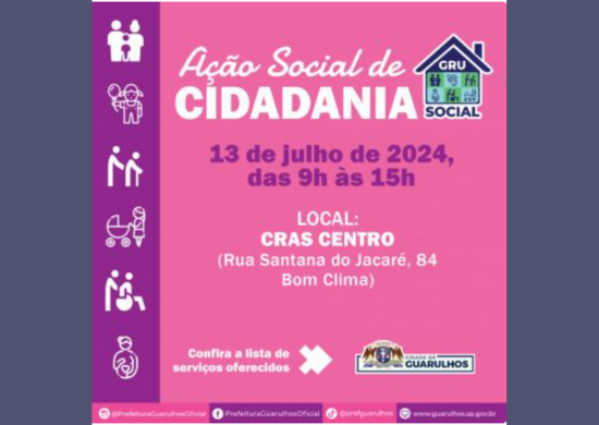 Cras Centro recebe ação social com serviços gratuitos no próximo dia 13