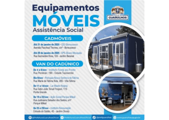Van do CadÚnico e CadMóvel atendem em sete bairros no mês de novembro