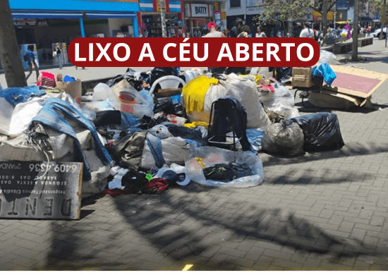 Calçadão no centro de Guarulhos reflete abandono do comércio e da cidade pela Prefeitura