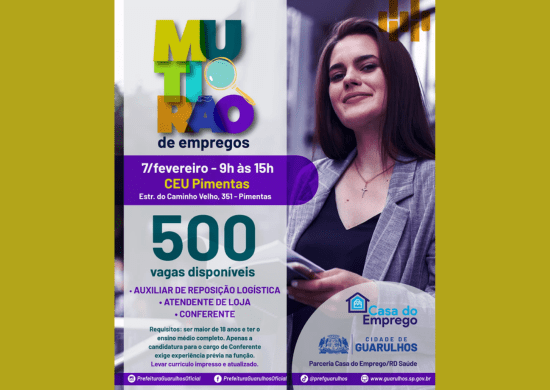 Mutirão de empregos em Guarulhos oferece 500 vagas no setor farmacêutico