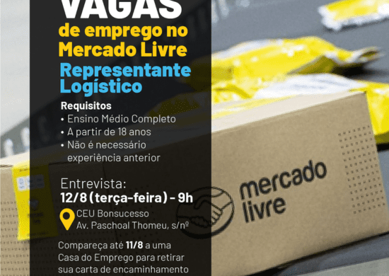 Prefeitura de Guarulhos e Mercado Livre oferecem mais de 1.500 vagas de emprego na próxima terça