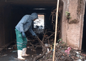 Prefeitura limpa dois trechos do córrego Baquirivu-Mirim