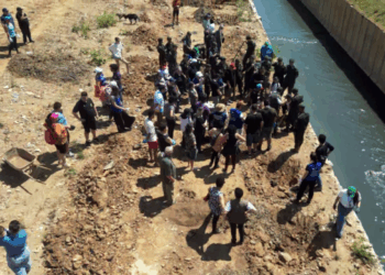 Voluntários participam de plantio para recompor a vegetação às margens do córrego dos Cubas