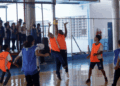 Disputa de queimada anima abertura dos Jogos Escolares Municipais