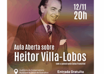 Conservatório Municipal realiza aula aberta sobre vida e obra de Heitor Villa-Lobos