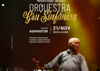 Orquestra Gru Sinfônica homenageia maestro Duda em concerto gratuito na próxima sexta-feira
