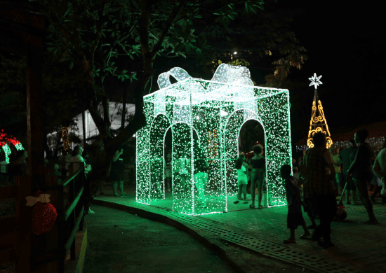 Parques Chico Mendes e Fracalanza recebem Papai Noel e iluminação natalina na quarta-feira