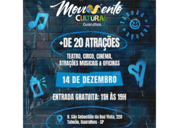 Movimento Cultural leva programação gratuita ao bairro do Taboão neste domingo