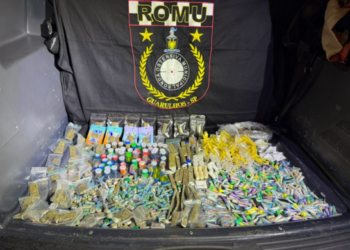 GCM de Guarulhos prende traficantes, apreende 2,6 kg de drogas e recupera veículo furtado