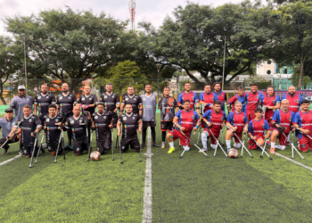 Prefeitura apoia amistoso internacional de futebol de amputados no Bosque Maia