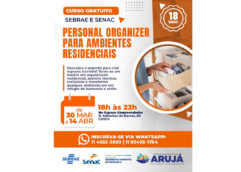 Inscrições abertas para o curso gratuito de personal organizer para ambientes residenciais