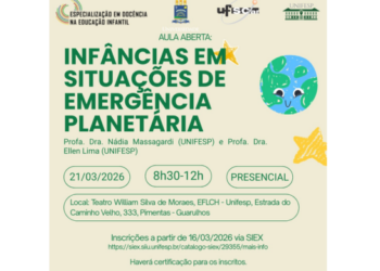 Aula aberta na Unifesp marca início da disciplina Infâncias em Situações de Emergência em curso de especialização