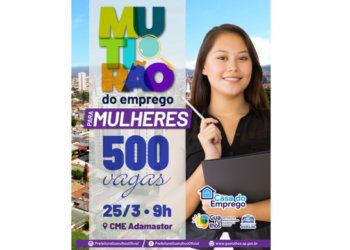 Prefeitura promove mutirão de empregos para mulheres com 500 vagas em diversas áreas