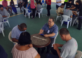 Representantes da Subsecretaria de Acessibilidade vencem torneio de dominó da 1ª etapa do Cerag