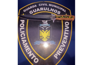 GCM prende agressor armado com faca por ameaça no Pimentas