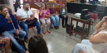 Alunos do Peis com deficiência visual participam de Rolezinho de Bengala no Arquivo Histórico de Guarulhos – INCLUSÃO