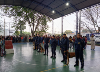 GCM de Guarulhos promove apresentação do Canil para alunos no Jardim Santa Terezinha