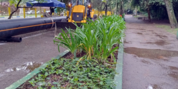 Trecho da pista de caminhada do Bosque Maia em Guarulhos está interditada para intervenção da Sabesp – INFRAESTRUTURA URBANA