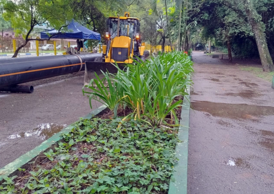 Trecho da pista de caminhada do Bosque Maia em Guarulhos está interditada para intervenção da Sabesp – INFRAESTRUTURA URBANA