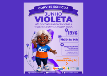 Prefeitura de Guarulhos realiza evento em 17/06 para reunir idosos em celebração ao Junho Violeta – Conscientização e Combate da Violência Contra a Pessoa Idosa