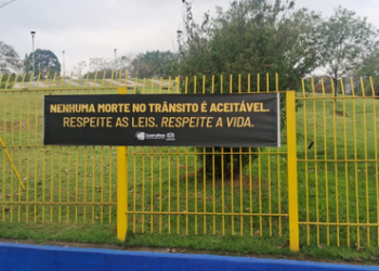 Prefeitura de Guarulhos reforça alerta pela segurança viária com faixas instaladas em pontos críticos de acidentes – TRÂNSITO SEGURO, RESPEITO À VIDA